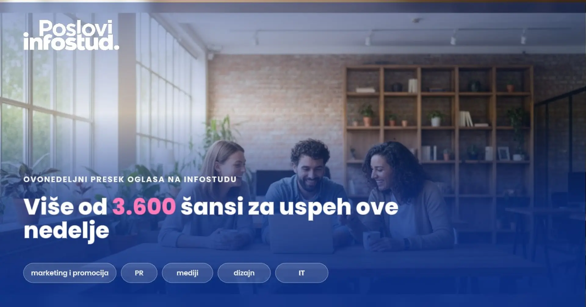 Više od 3.600 šansi za uspeh: Pogledajte ovonedeljni presek oglasa na Infostudu!