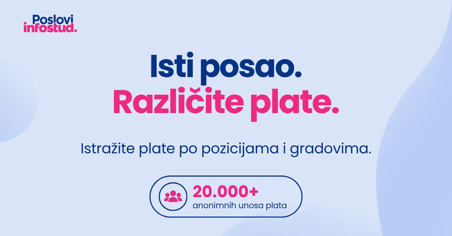 Kolika je plata za vaš posao? U bazi Infostuda sada više od 20.000 unosa
