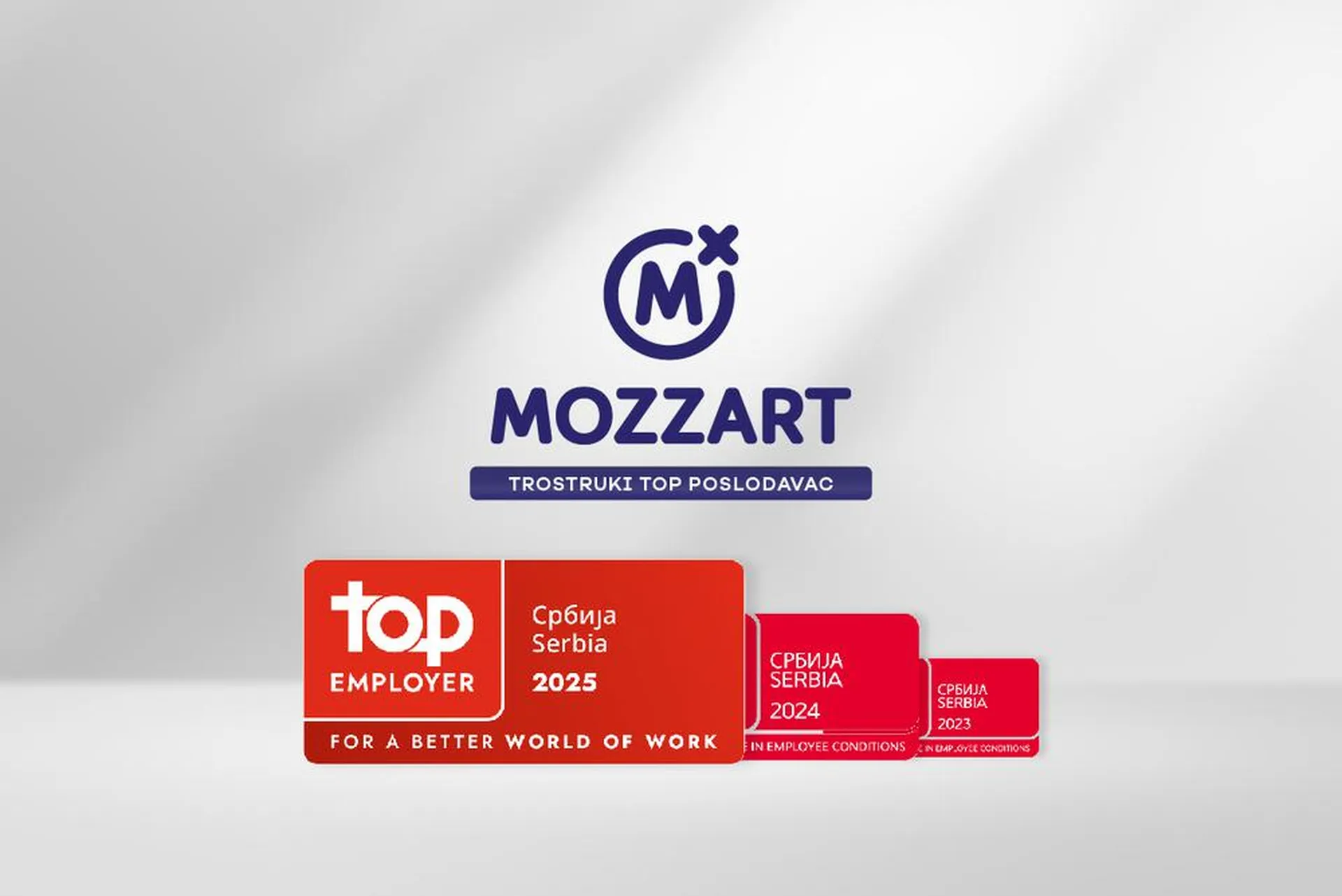 Mozzart treći put za redom među najboljim poslodavcima na svetu