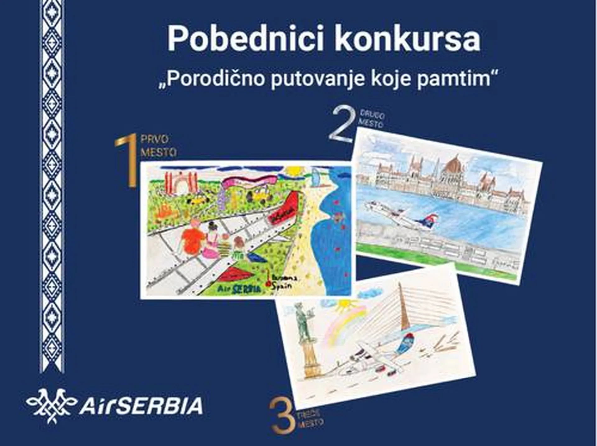 Nagrađeni najmlađi umetnici koji lete Er Srbijom