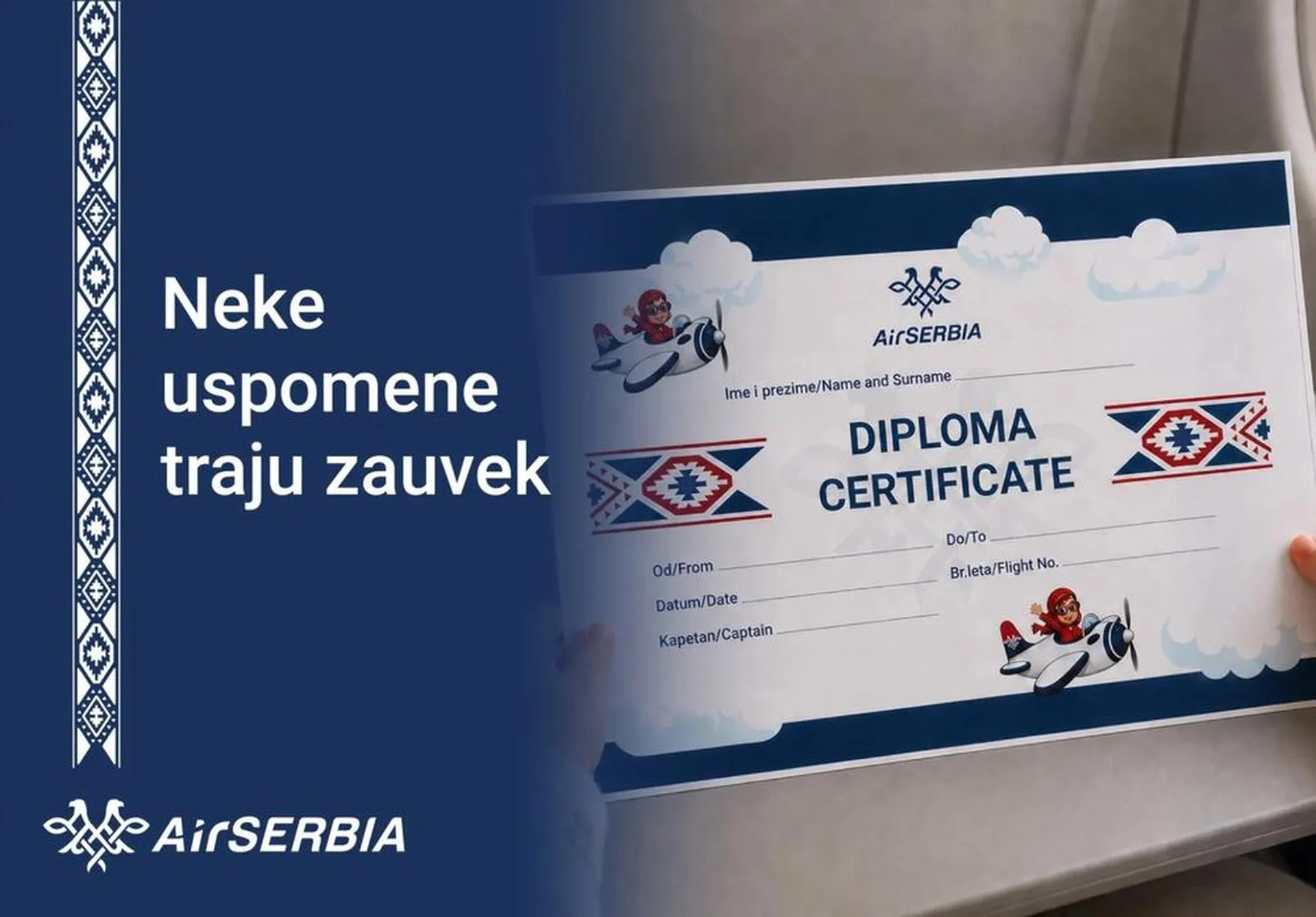 Prvi let se pamti zauvek: Novo iznenađenje za najmlađe putnike Er Srbije