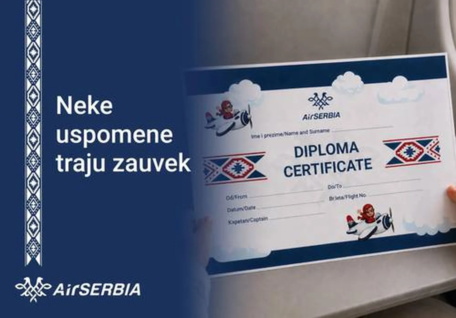 Prvi let se pamti zauvek: Novo iznenađenje za najmlađe putnike Er Srbije