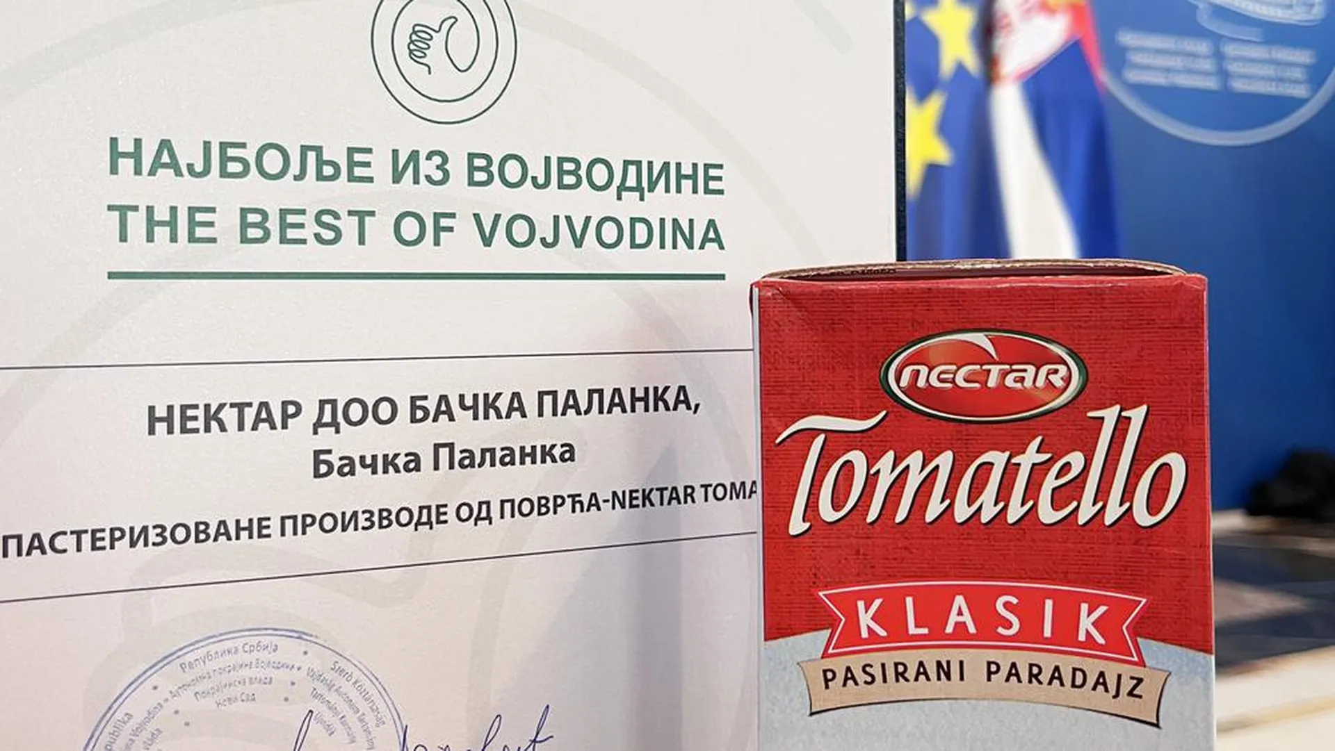 Naš Tomatello proglašen za “Najbolje iz Vojvodine”
