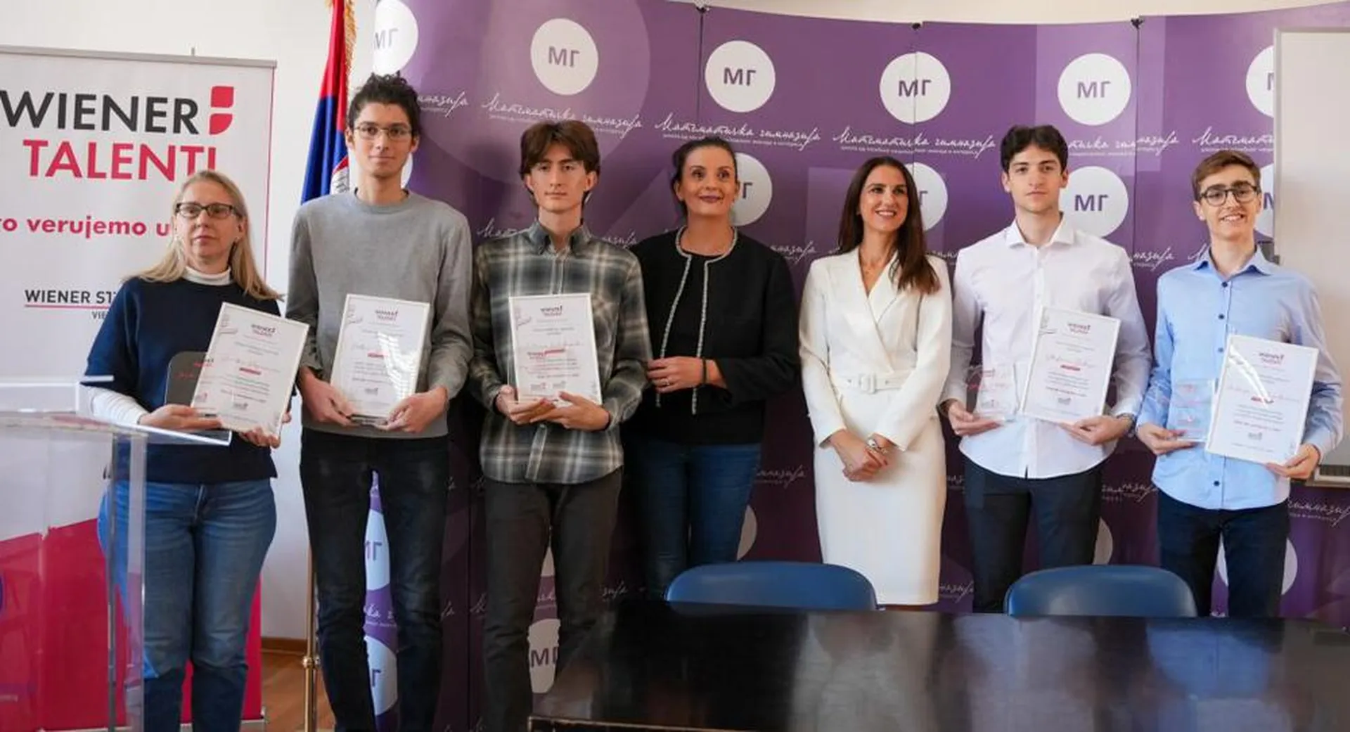 Wiener talenti: Nagrađeni izuzetni uspesi učenika Matematičke gimnazije