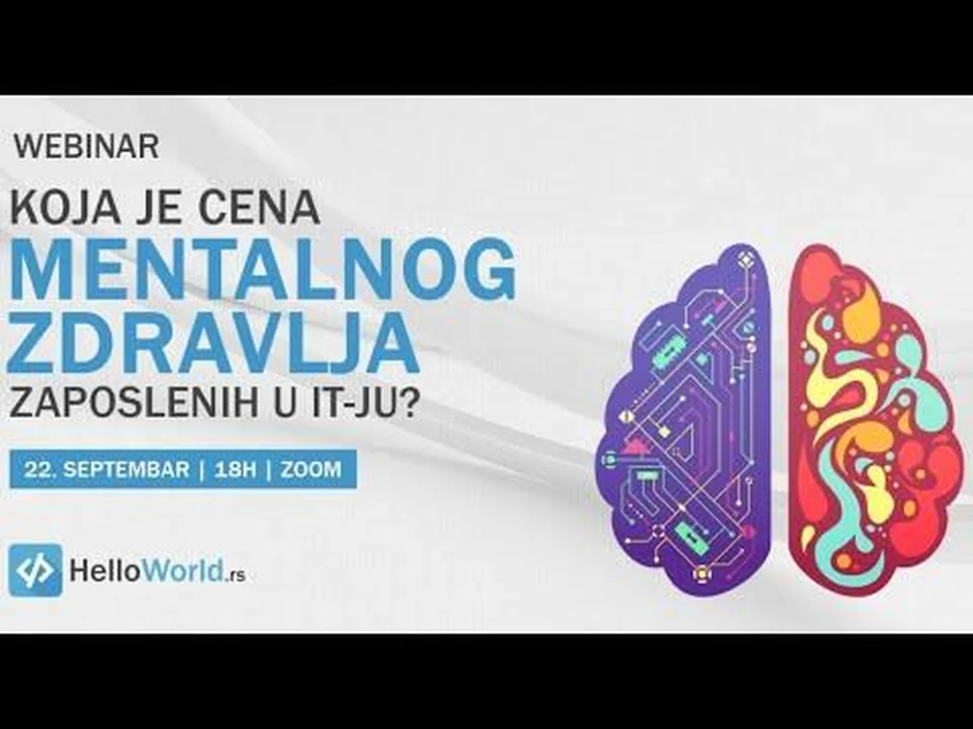 HelloWorld webinar - "What is the price of mental health of IT employees"
