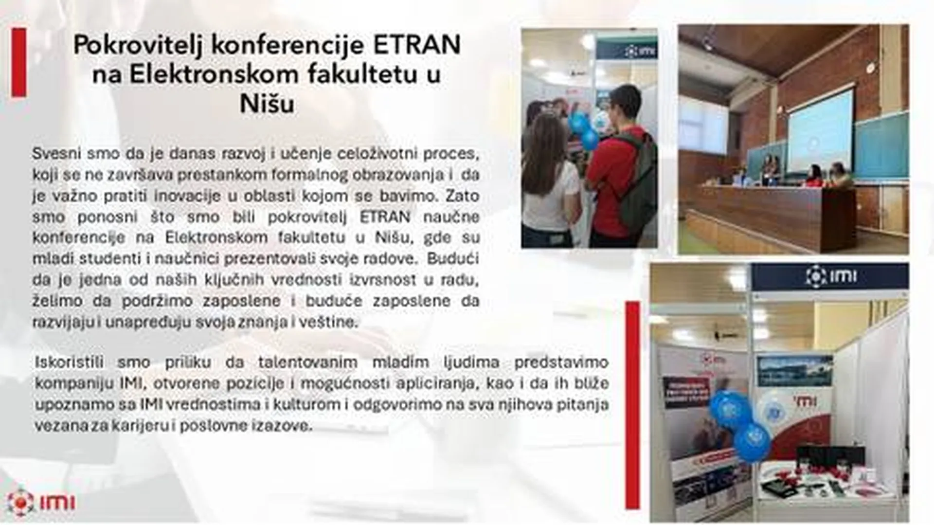 Pokrovitelj konferencije ETRAN na Elektronskom fakultetu u Nišu